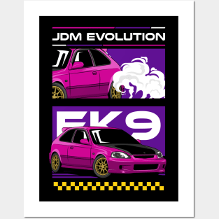 Civic Type R EK9 JDM Car Posters and Art